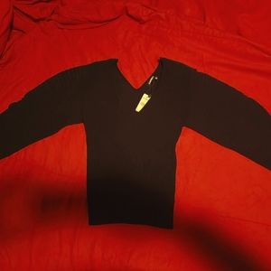 Express black puffy sleeve sweater, small